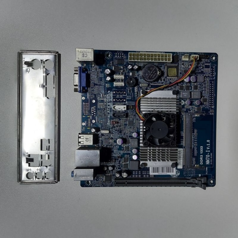 Placa Mãe ITX ECS NM70-I com Intel Celeron Dual Core 847 (com espelho)