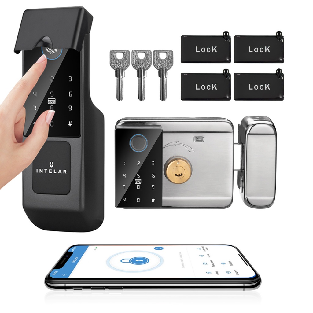 Fechadura Digital Biométrica Intelar X6 Com Controle Inteligente De App