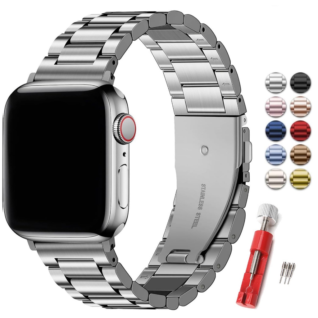 Pulseira de Aços Inoxidáveis para iwatch Apple Watch SE Ultra 3 2 49mm 45mm 44mm 42mm 41mm 40mm 46mm series 11 10 9 8