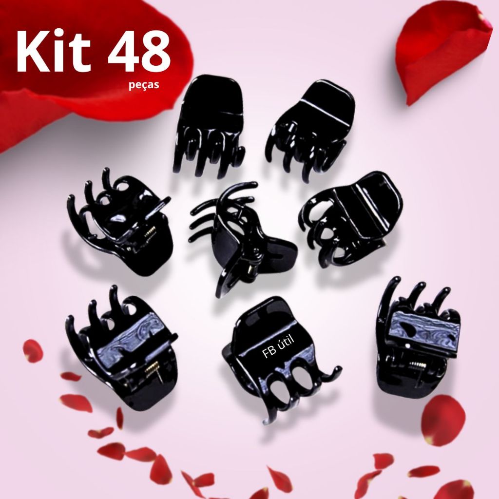 Kit Presilha  Piranha/Tridente/Prendedor de cabelo tamanho P/M/G