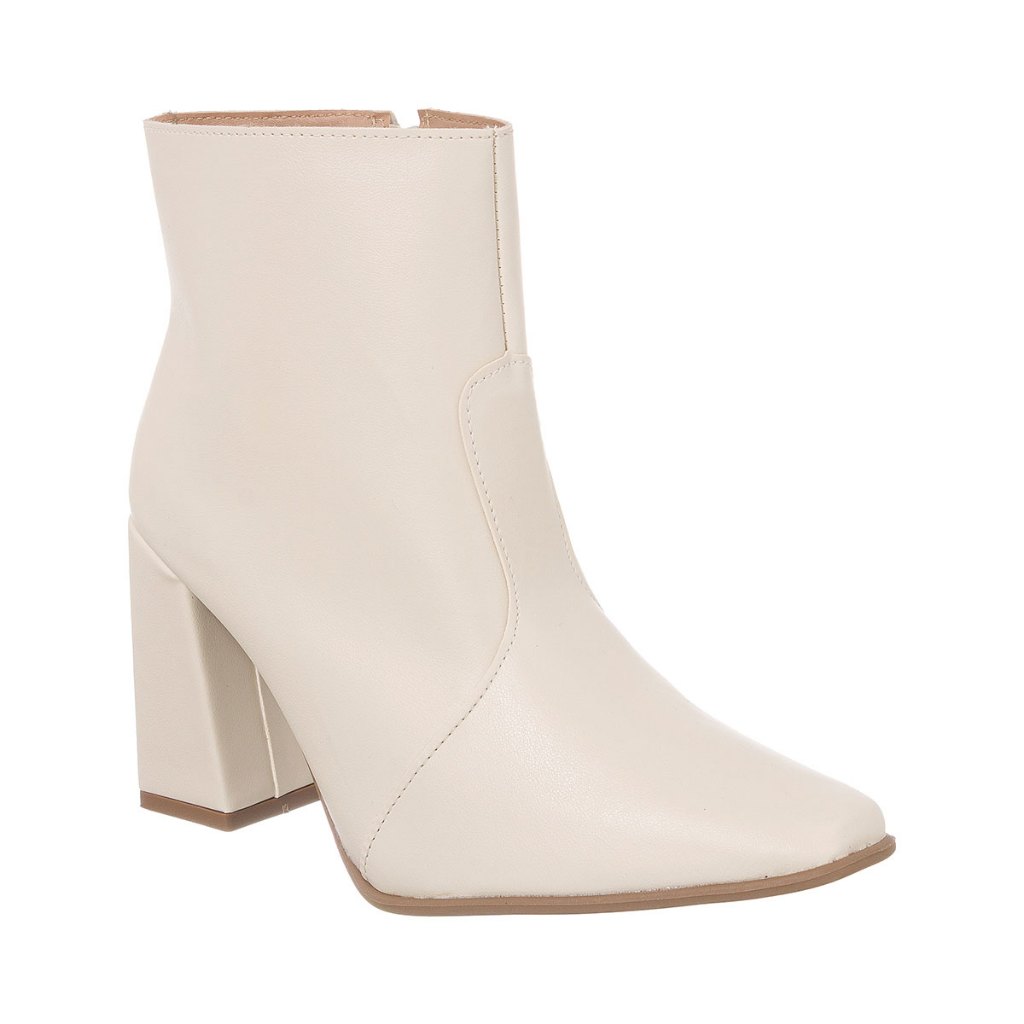 Bota Coturno Feminina Stessy Shoes Salto Alto Bloco Bico Quadrado Stessy Shoes Confortável Promoção em Oferta na Shopee