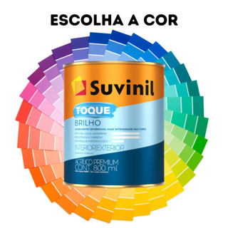 Tinta Acrílica Semibrilho 800ml Toque Brilho Escolha a Cor Suvinil em Oferta na Shopee