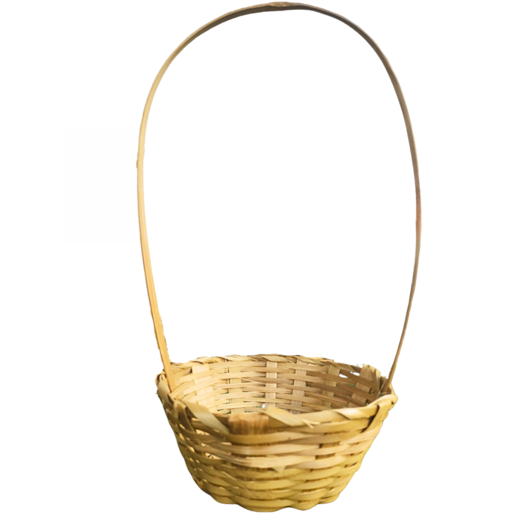 Kit C/15 Cesta De Pascoa Bambu Lembrançinha Florista Aniversário Decoração Festinha Natal violeta
