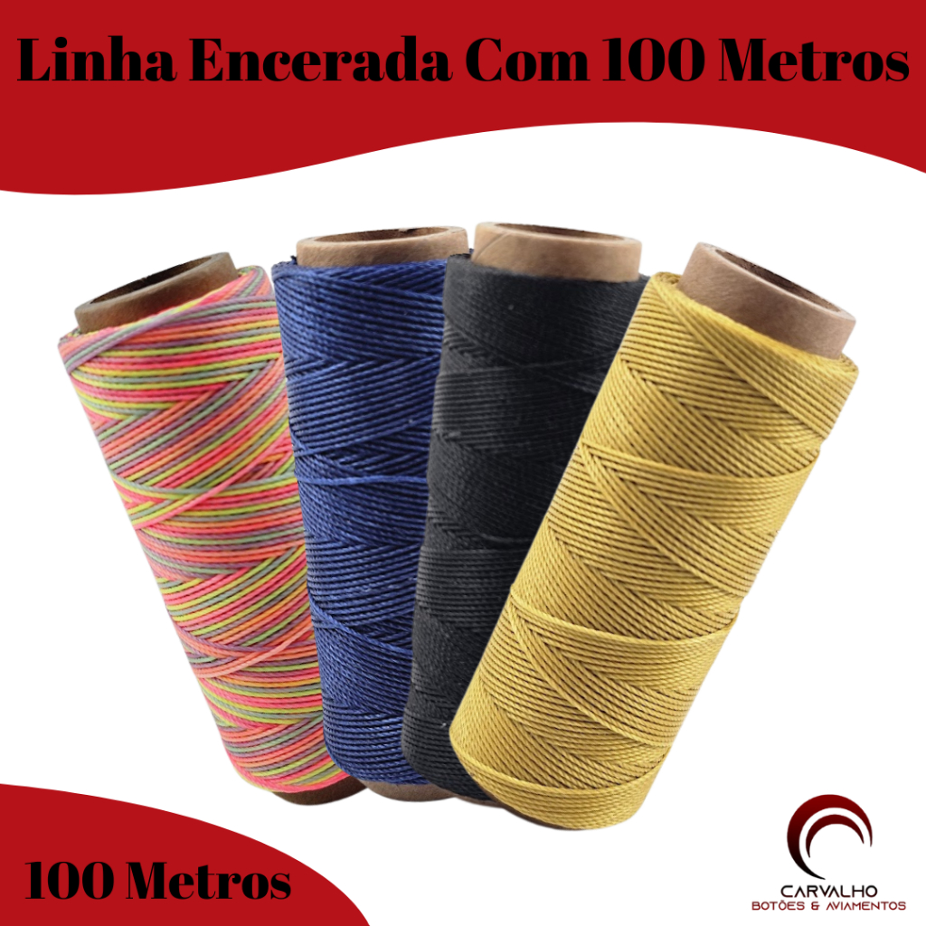 Linha Encerada Com 100 Metros 1mm | Fio Encerado | Cordao Encerado | Fio Cordone