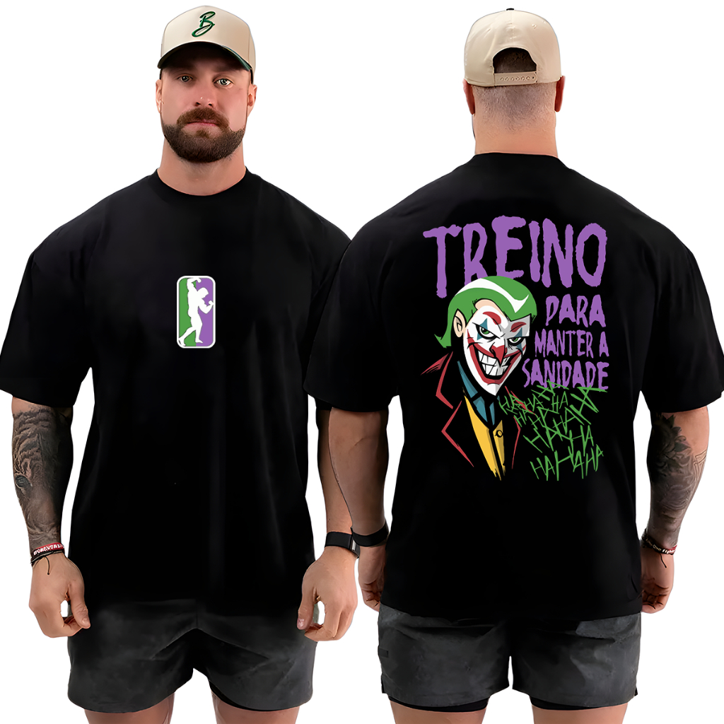 Camiseta Camisa Oversized Top Academia Musculação Treino Best Coringa Mode 100% Algodão Qualidade