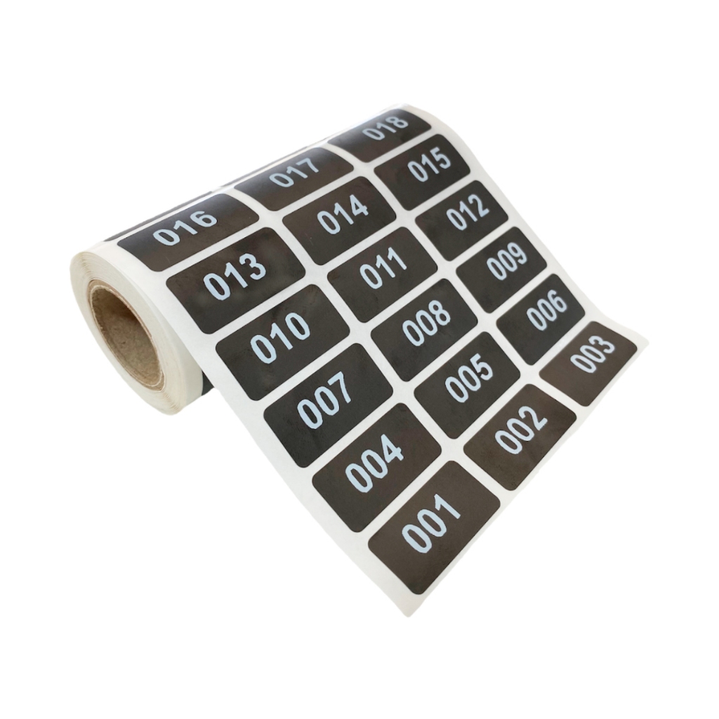 Etiqueta Bopp Preta Numerada 3x1,5 - 1 Á 2000