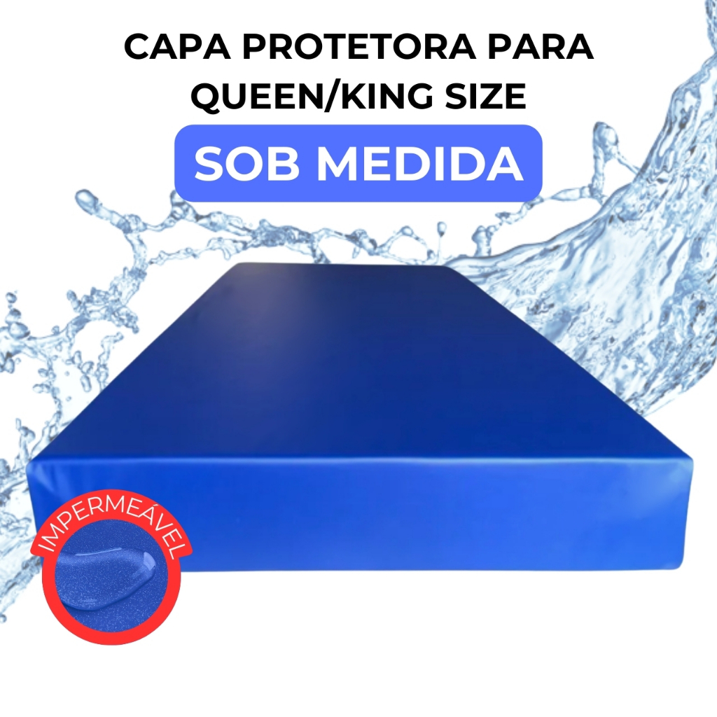 Capa Para Colchão Queen e King Size Protetor Impermeável Sob Medida em Oferta na Shopee