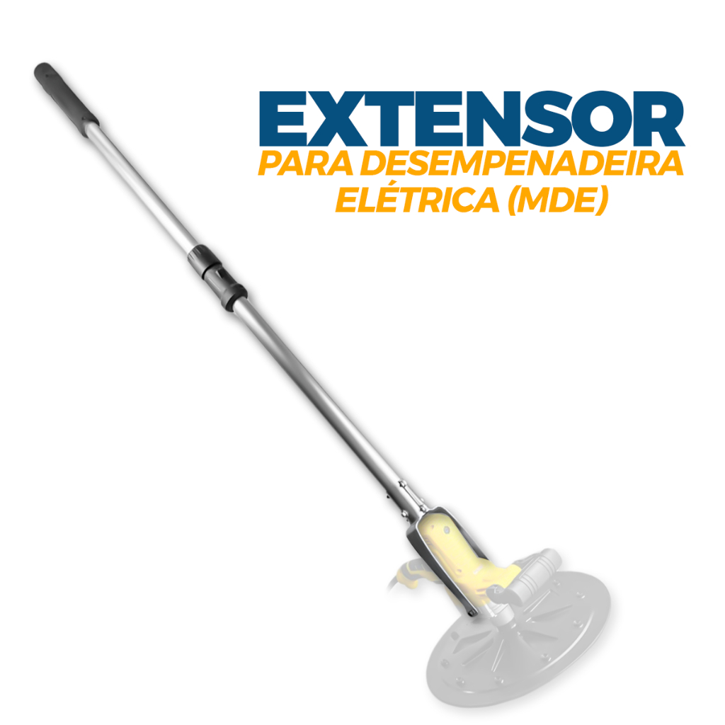 Extensor Haste Regulável Menegotti para Desempenadeira Elétrica Reboco para Pedreiros Profissionais