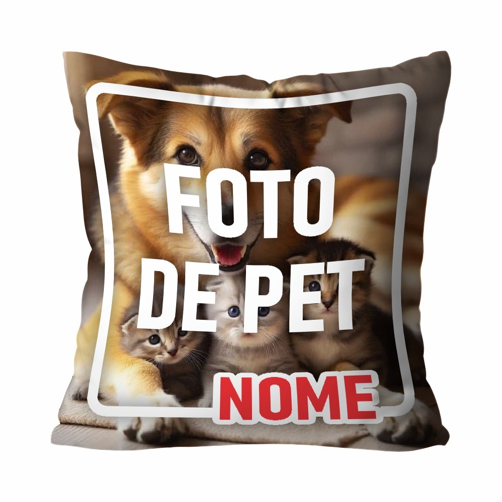 Capa de Almofadas Personalizadas com Foto e Nome, Deixe seu Pet ainda mais Especial/Pet/Decoração/
