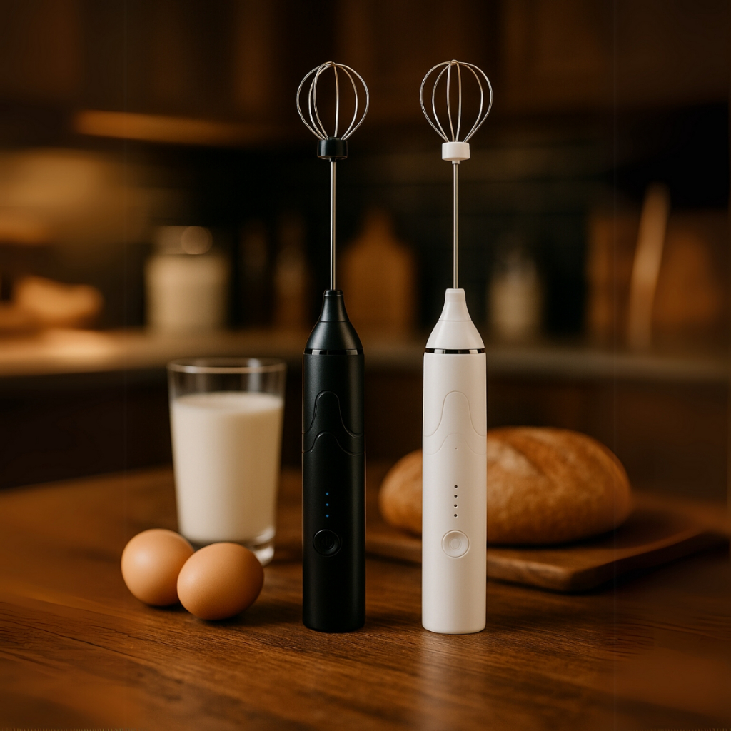Mini Mixer Batedor Misturador Elétrico para Bebidas Leite Café Clara de Ovo 2 em 1