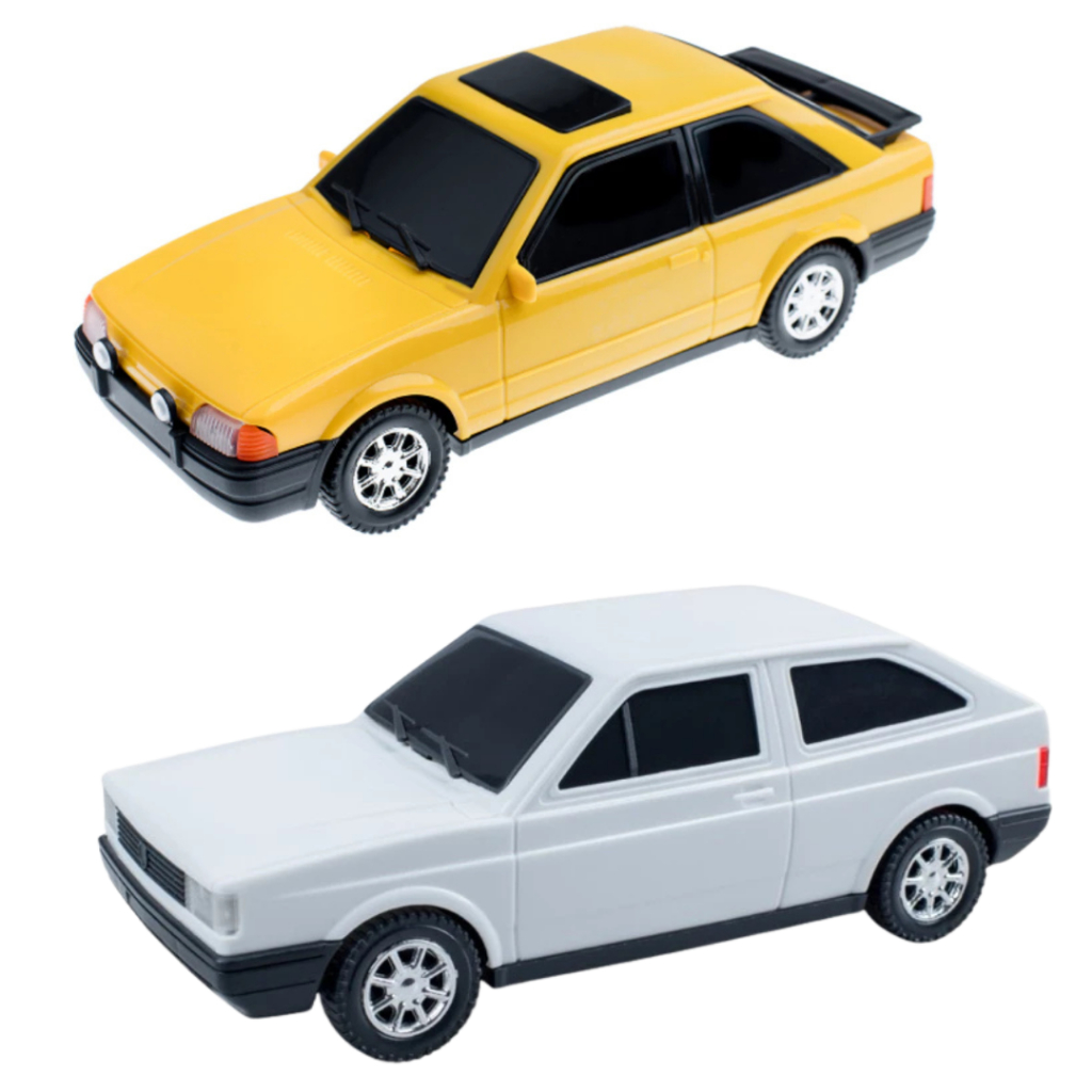 Kit de Brinquedo Escort XR + Gol Quadrado Coleção - Diverplas em Oferta na Shopee