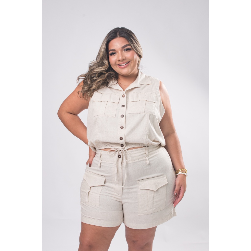 Conjunto Moda Feminino Blusa Short Moda Plus Confortavel Dia a Dia Veste Bem Verão. Frete ...
