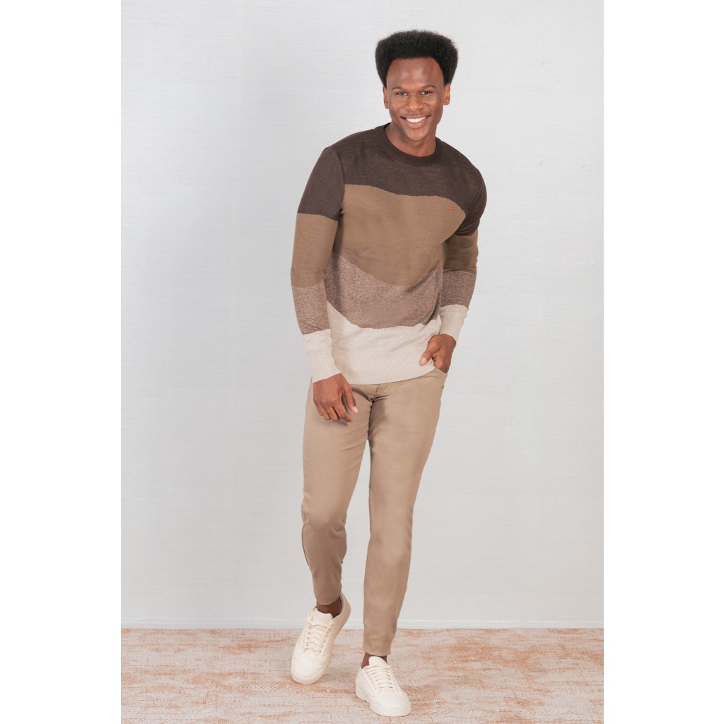 Blusão Tricot Masculino marrom Dixie