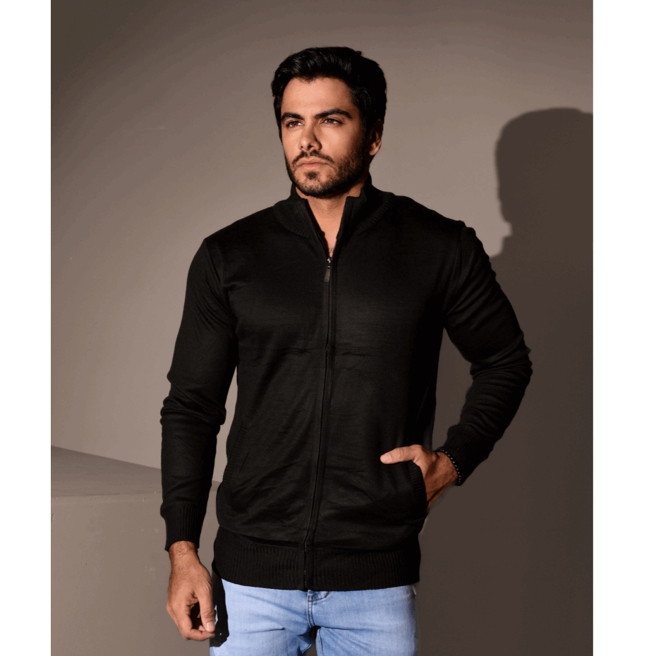 Casaco Masculino Jaqueta Tricot Suéter Modal Liso Blusa Inverno 3RD SD1454/353