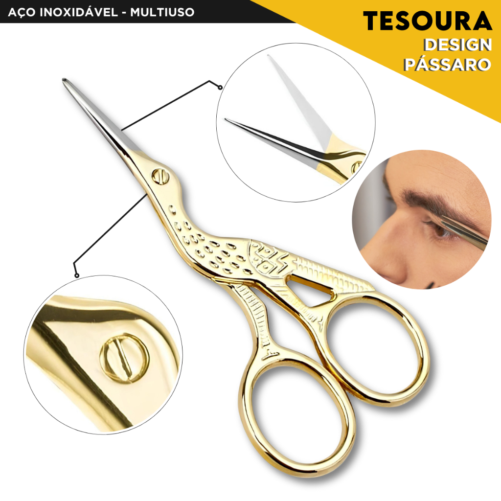 Tesoura Pássaro De Alfaiataria Em Aço Inoxidável - NL em Oferta na Shopee