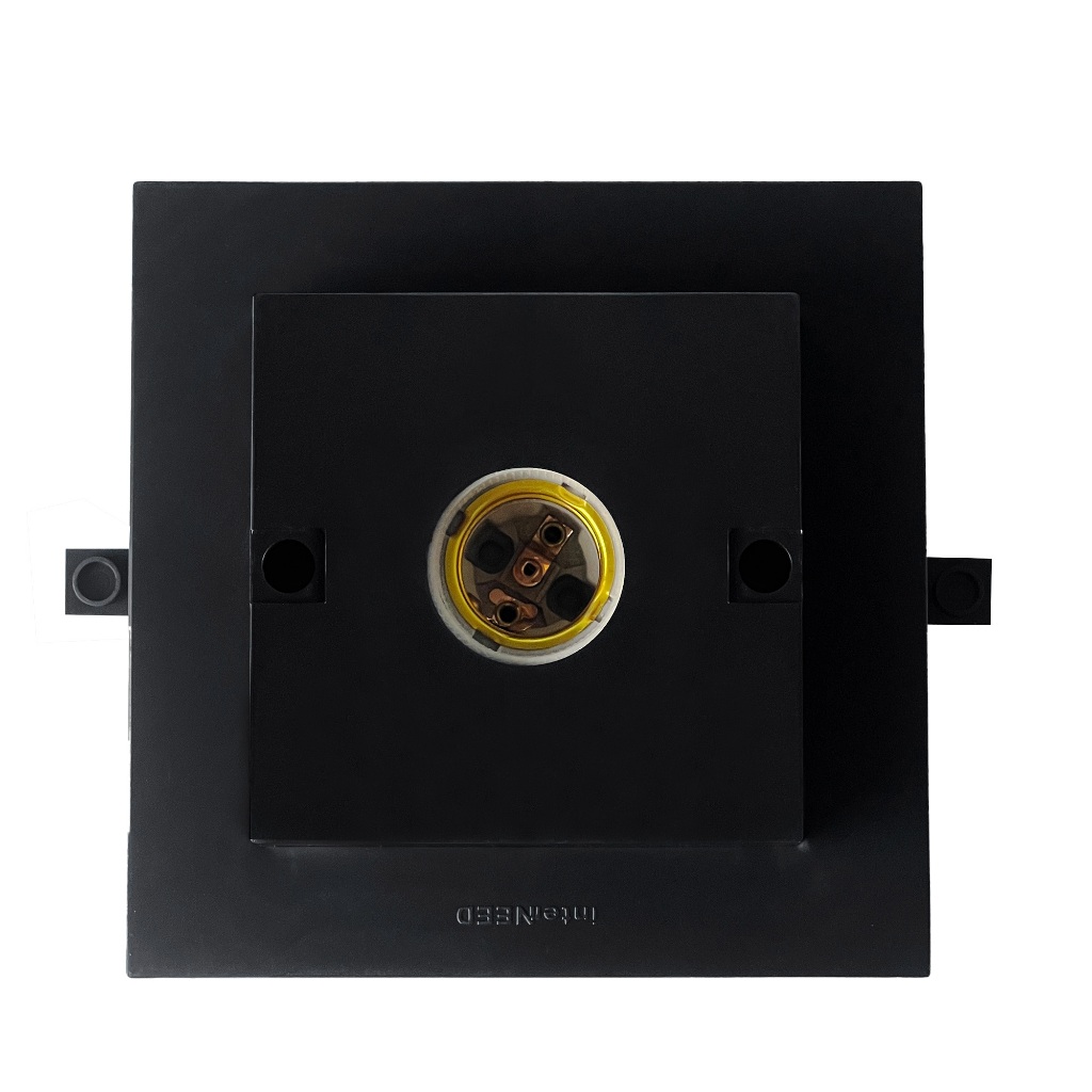 Luminária Plafonier Plafon Quadrado Lâmpada Lustre Teto E27 Soquete Bocal Bivolt 100W 127V 220V