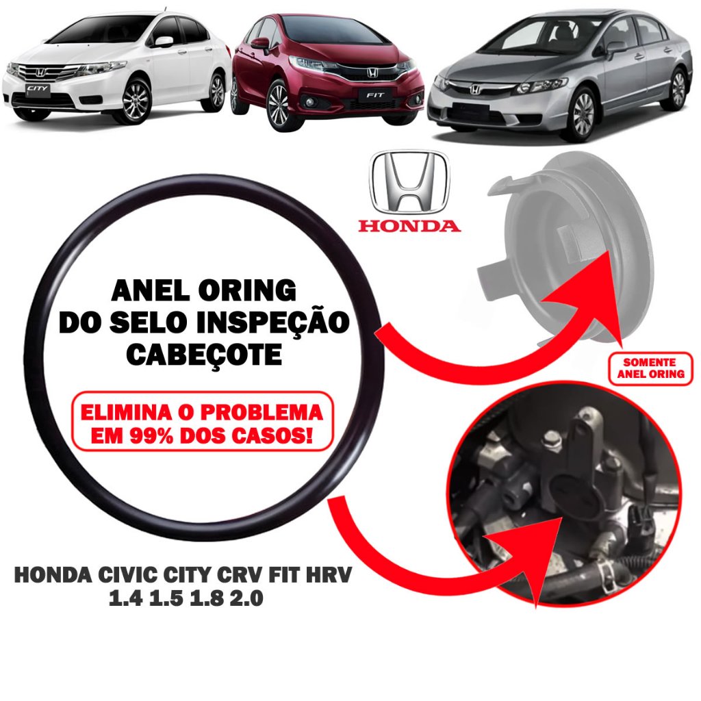 Anel Selo Oring do Cabeçote Honda Civic City Fit todos os modelos 31x28x2mm Vedação do Selo Novo Nfe em Oferta na Shopee