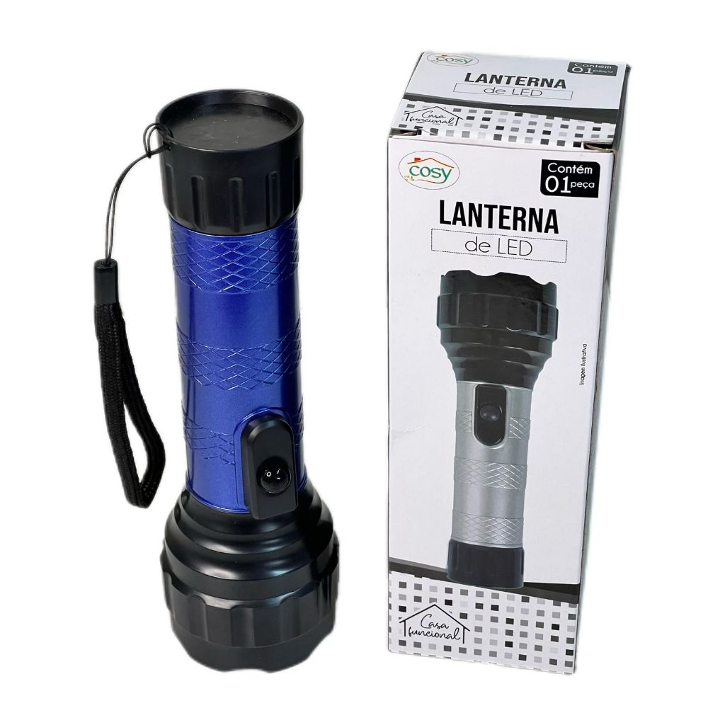 Lanterna Potente de Longo Alcance com Pilhas - Ideal para Camping, Pesca e Emergências