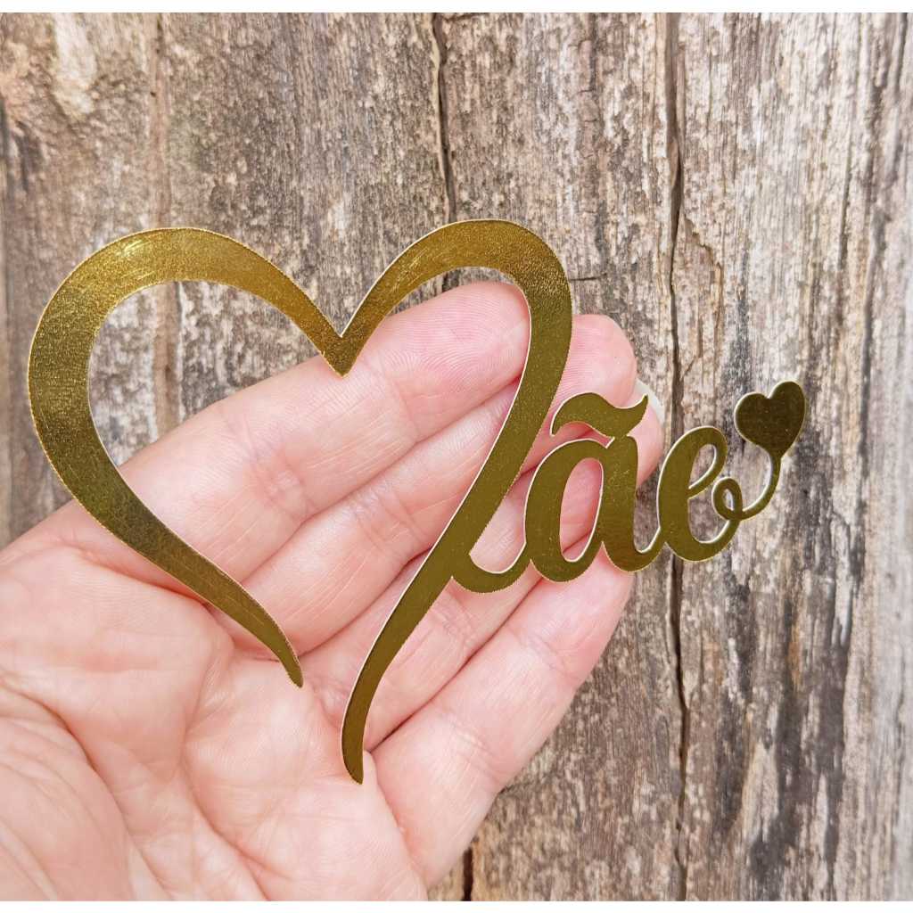 Kit de 8 Apliques para Topo de Bolo "Dia das Mães" Luxo em Oferta na Shopee