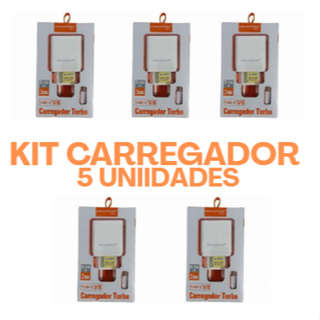 kit 5 Carregador Turbo de Celular Ultra Rápido 5.1A –  H'Maston em Oferta na Shopee