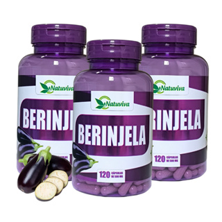 Berinjela 120 Cápsulas de 500 mg - Natuviva - Kits Com 1, 2 e 3 Potes em Oferta na Shopee