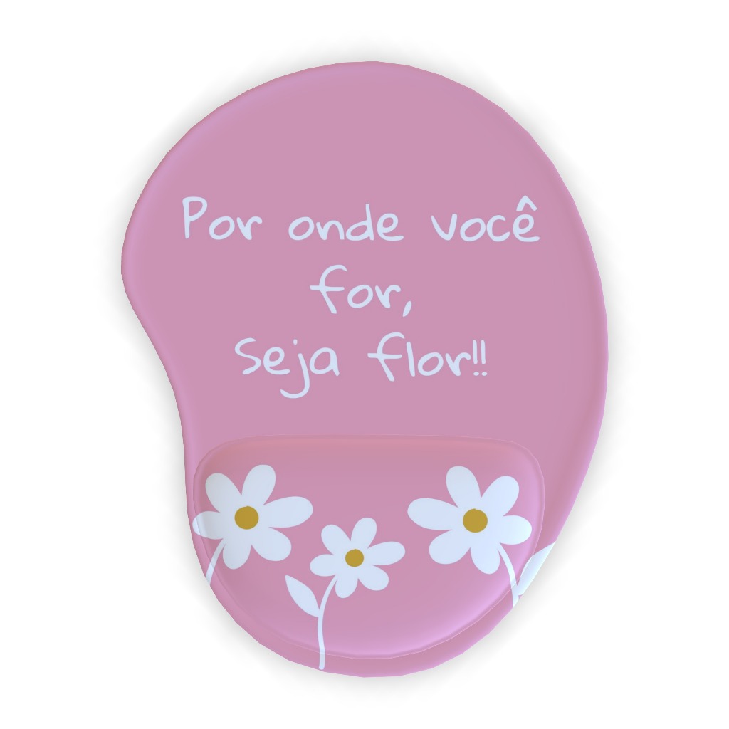 Mouse Pad com apoio - acessório informática computador, neopreme com emborrachado, estampas impressão digital