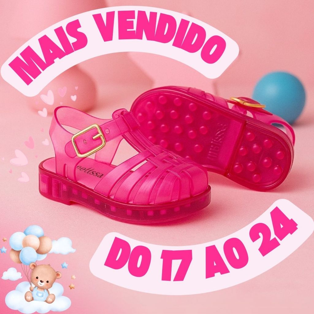 Sandália Baby Aberta BB Bebê Do 17 Ao 24 Confortável Sensação Dia a Dia Envio Imediato Pro...
