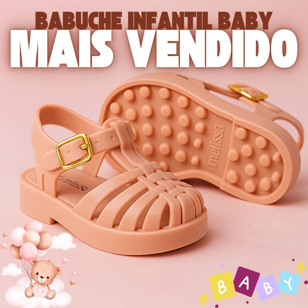 Sandália Baby Infantil Mel BB Super Confortável Leve e Macia Passeio Escolar Promoção Envi...