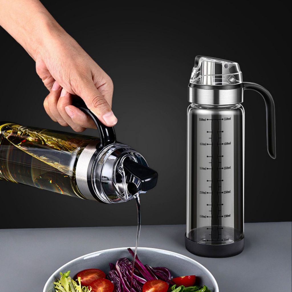 1, 2 ou 3 Galheteiro 500ml vidro, com dosador automático, azeiteira, porta óleo e vinagre