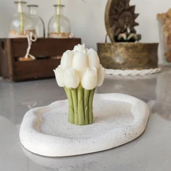 5/10/12/15/20 Velas Buquê Tulipa Lembrancinha Aromática Decorativa 100% Vegetal