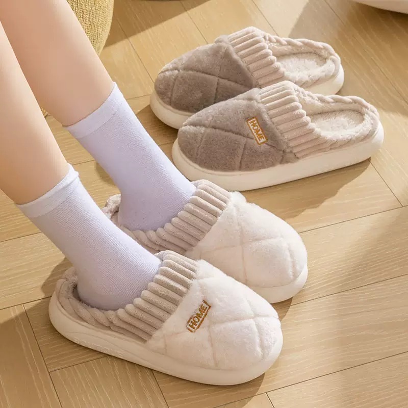 Pantufa Adulto HOME Aveludada Bordada Unissex Pantufa Super Confortável Com Solado Antiderrapante em Oferta na Shopee