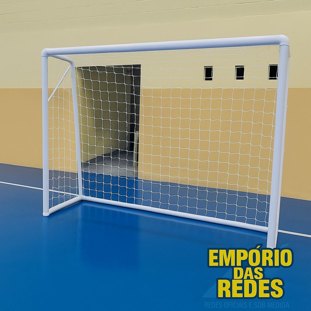 Par de Redes para trave de gol futebol de salão futsal 3x2