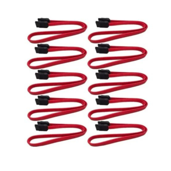 Kit 10 CABOS SATA DADOS PARA HD/SSD