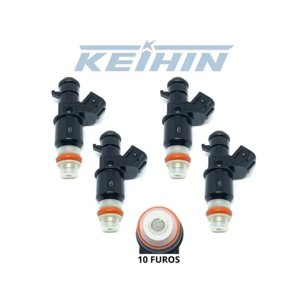Kit com 4 Bicos Injetores Honda Crv 2.0 16v 2008 A 2012  Honda City  (10 Furos)