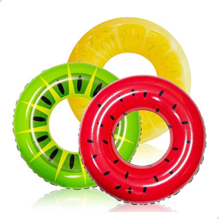 Boia Circular De Fruta 60cm Infantil Colorida Redonda Piscina Divertida Grande Gigante Criança