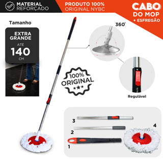 Cabo Mop Giratório Completo Com 140 Cm - Nybc em Oferta na Shopee