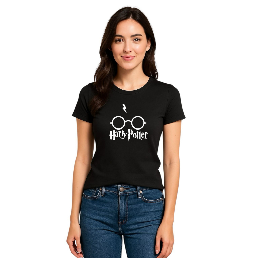 Camiseta Baby Look Feminina Estampada Harry Potter Lançamento