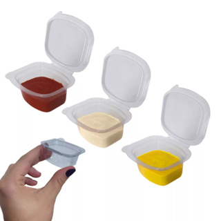 Pote Para Molhos 30ml 695 retangular molhos - Molheira Articulada Para Maionese Caseira em Oferta na Shopee