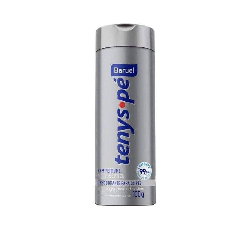 Talco Desodorante para os Pés Antisséptico Pó 100g Tenys Pé Baruel - Escolher