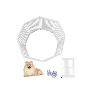 Cercado Para Cães e Gatos – Monta em Minutos, Leva Pra Qualquer Lugar 8 Lados BRANCO