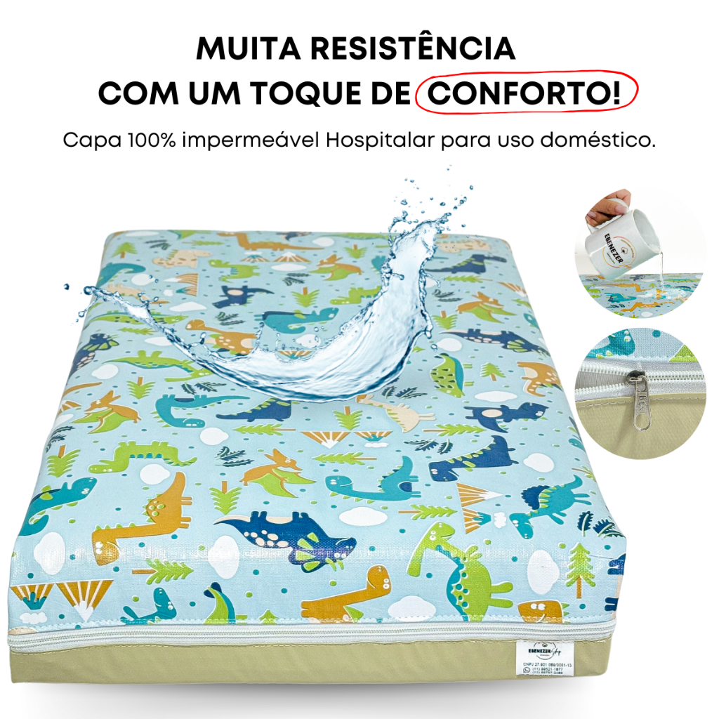 Capa De Colchão Solteiro Protetor Hospitalar Impermeável Antialérgico Antiácaro Silencioso Premium