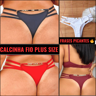 Calcinha Picante Tanga Plus Size Fio Dental Com Nome e Frases SexyShop Casal Hotwife Calsinha Sexi em Oferta na Shopee