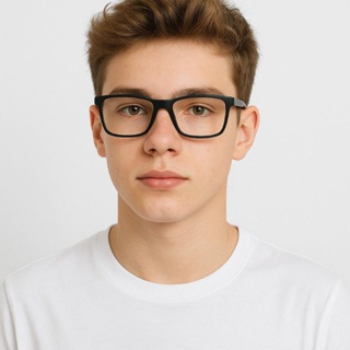 Óculos Quadrado Juvenil Emborrachado Armação Sem Grau em Oferta na Shopee