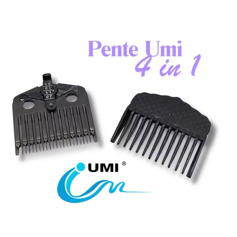 Pente Guia Ajustável UMI pra Máquina de Cortar Cabelo - Compatível Wahl e similares - Níveis #0 a #2