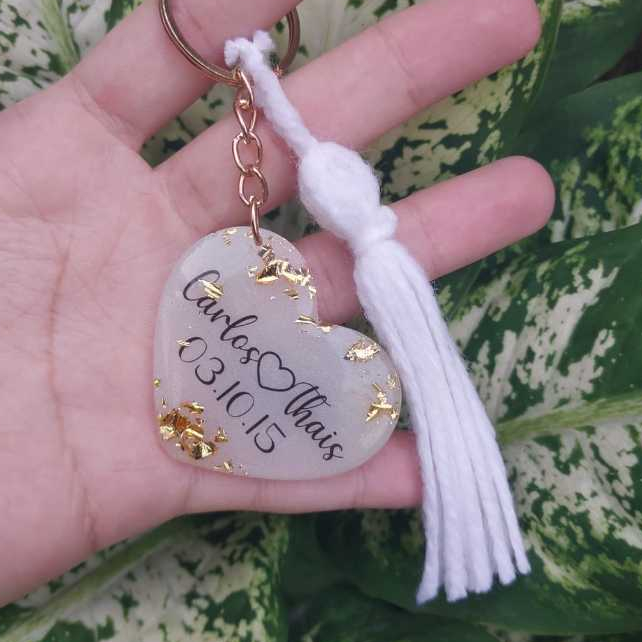 Chaveiro Casal coração Personalizado Lembrancinhas 15Anos Festas Aniversários Casamento