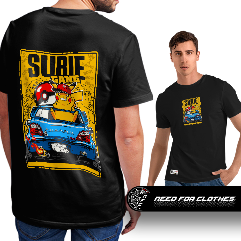 Camiseta Subaru WRX STI, Pikachu JDM, Cultura Pop Automotiva