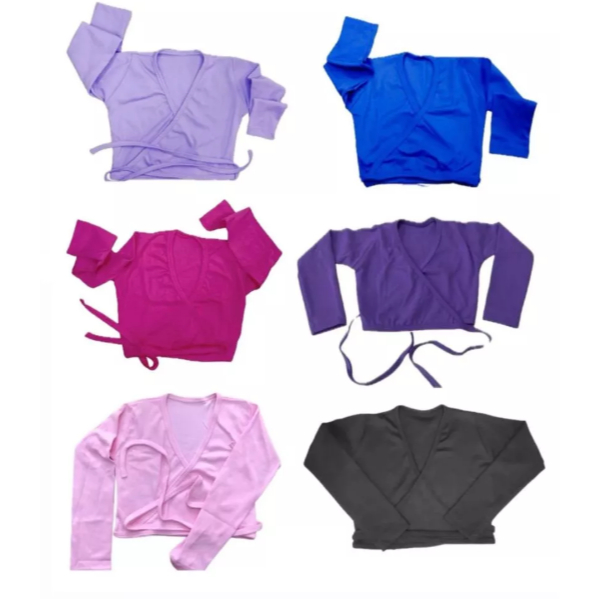 Casaquinho Transpassado Colorido - infantil em Oferta na Shopee