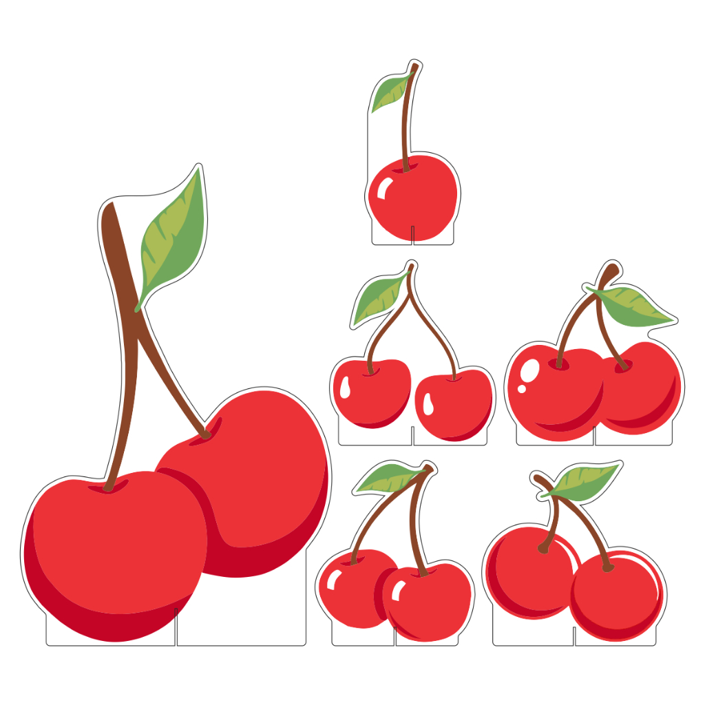 Mini Kit Display Festa Infantil Cerejinha FC em Oferta na Shopee