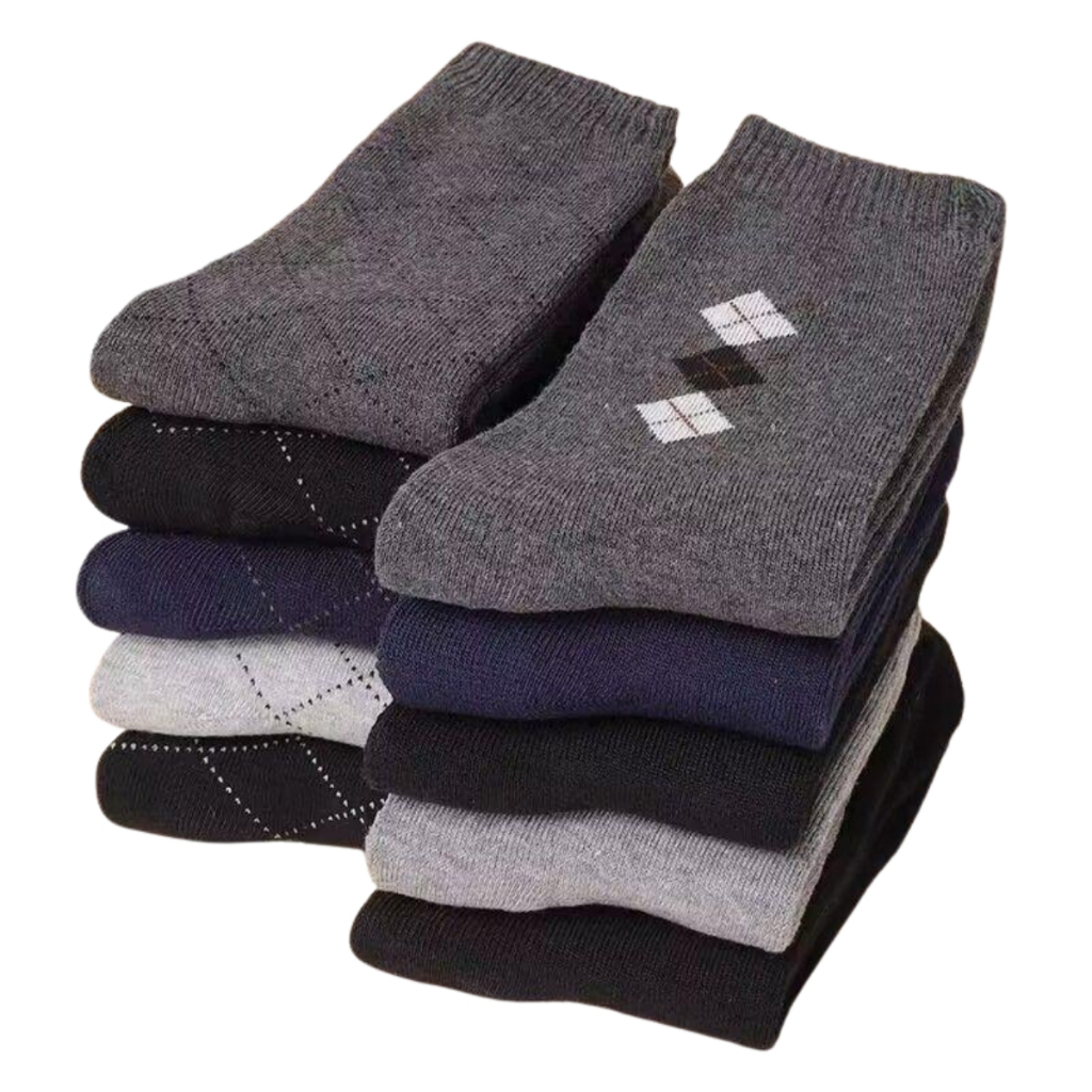 Kit 12 Pares de Meia Social Masculina Conforto  Social Sport Fino Conforto Preta Cinza Azul Escuro Marrom