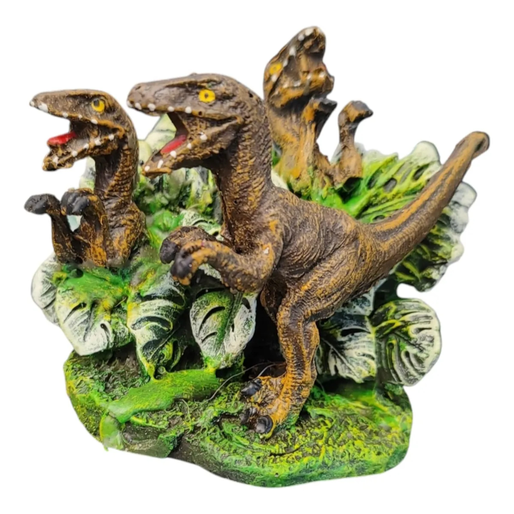 Enfeites Ornamento Aquarios Velociraptor Dinossauro Jurassic Ornamentos Jurassic Peixes Bettas Folha World Dinossauros